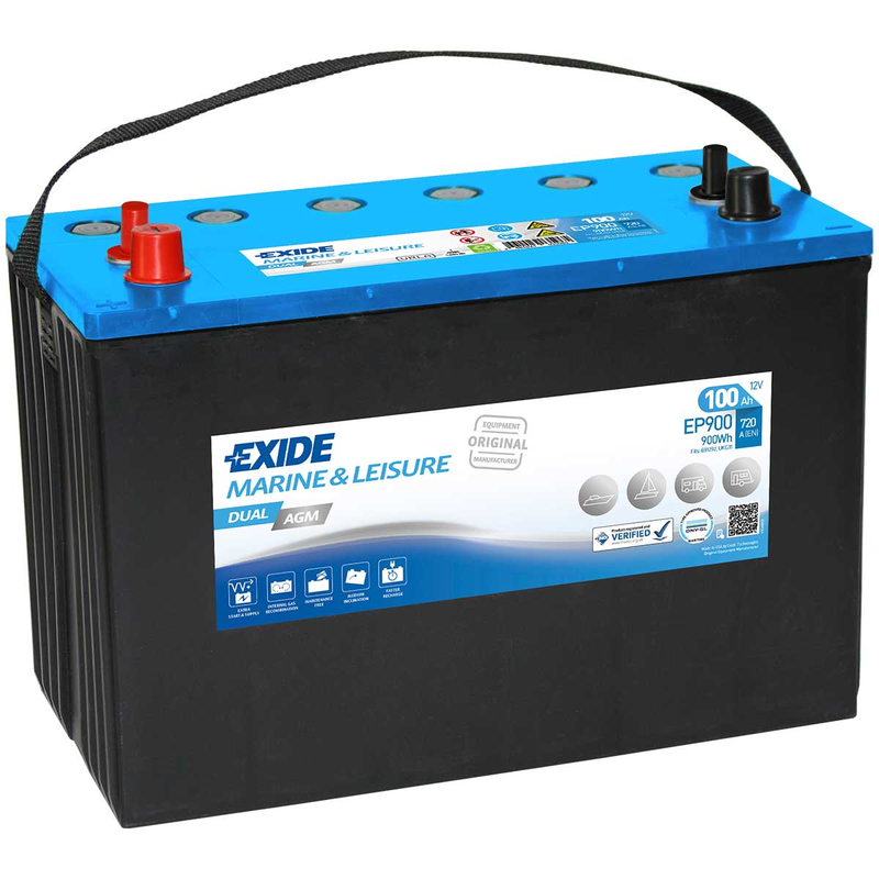 Exide-EP900-Dual-AGM-100Ah-Batterie