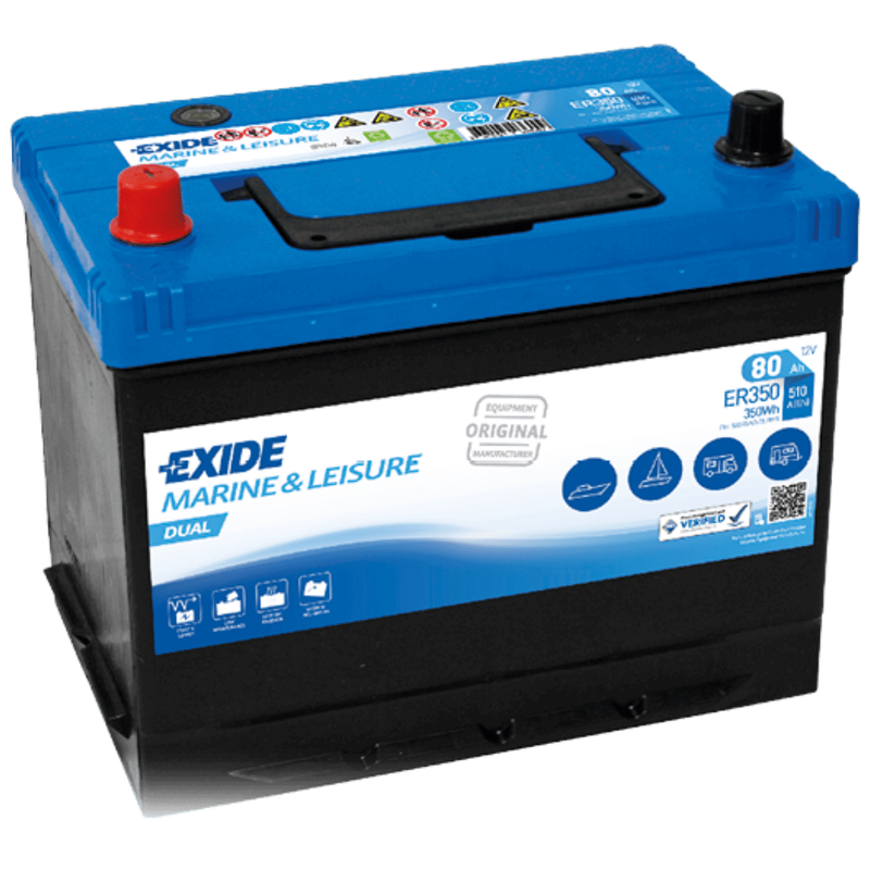 Exide ER350 Dual Versorgungsbatterie 12V 80Ah 510A