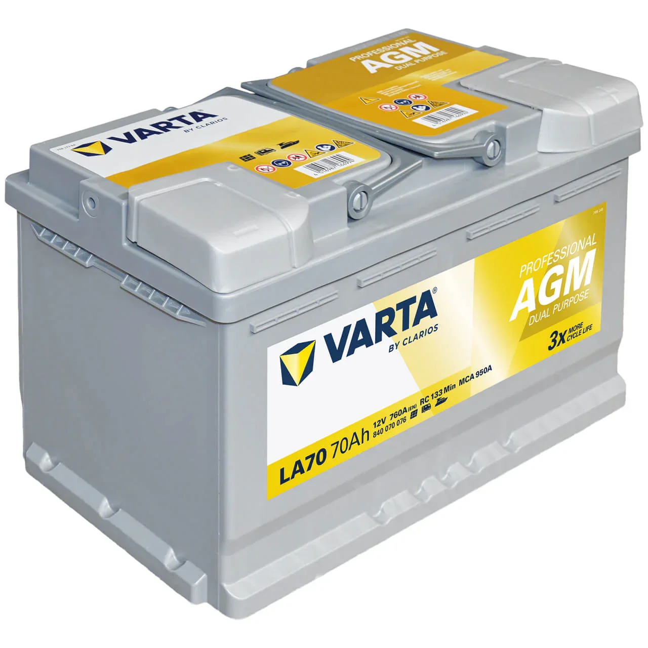 Varta LA70 Professional AGM 70AH Batterie – Bild 2