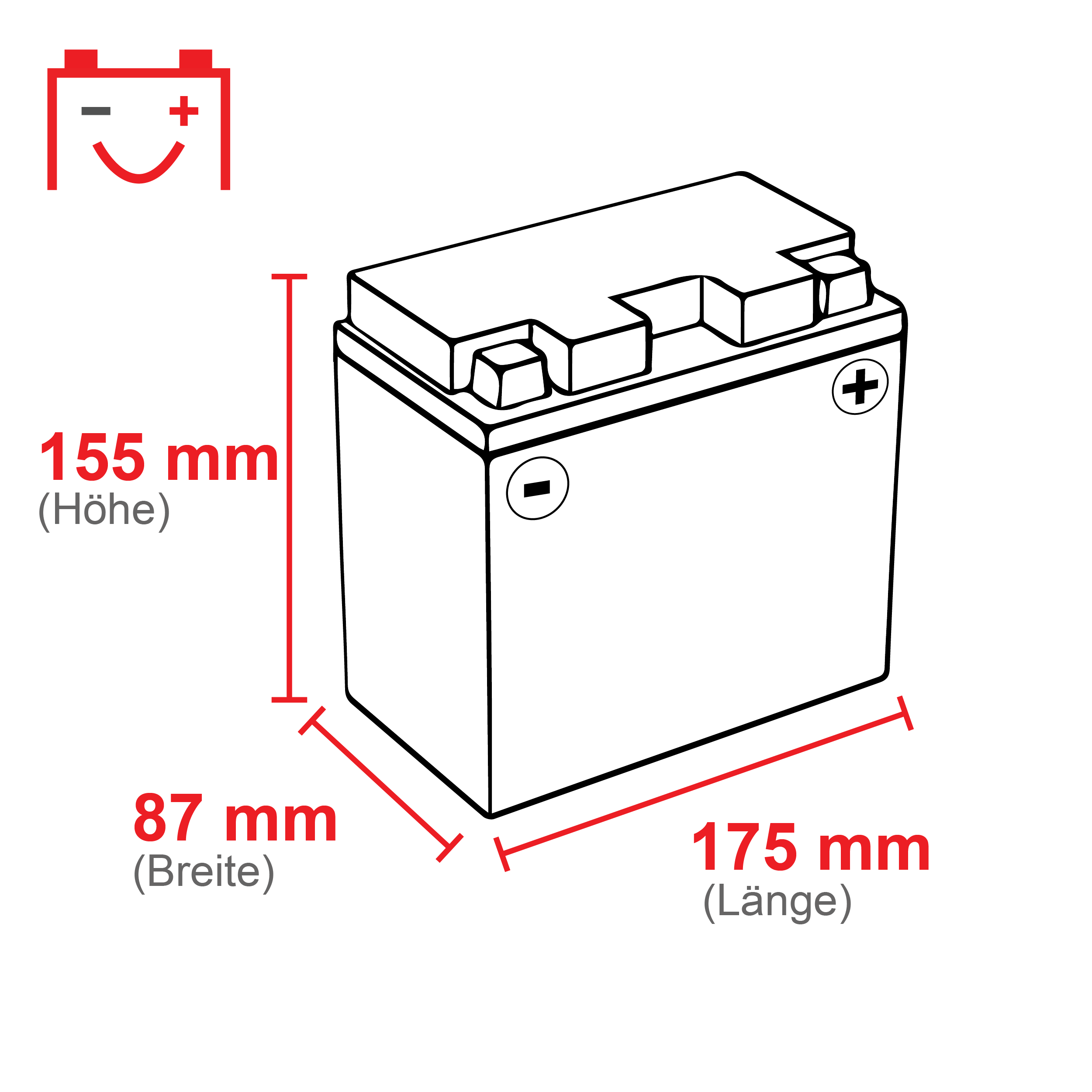 YTX20L-BS Motorradbatterie 12V 20Ah BlackMax Gel CTX20L-BS (DIN 82000) – Bild 2