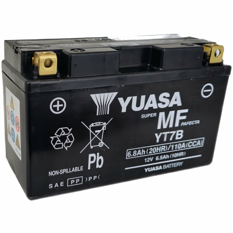 Yuasa YT7B AGM Motorradbatterie 6,5Ah 12V (DIN 50719)