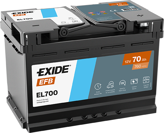 Exide EL700 EFB Autobatterie 70Ah 570 500 076