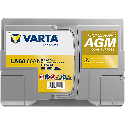 Varta LA60 Professional AGM 60AH Batterie – Bild 4