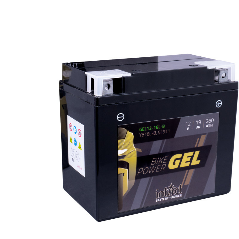 Intact GEL12-16L-B Bike-Power GEL 19Ah Motorradbatterie (DIN 51911) YB16L-B