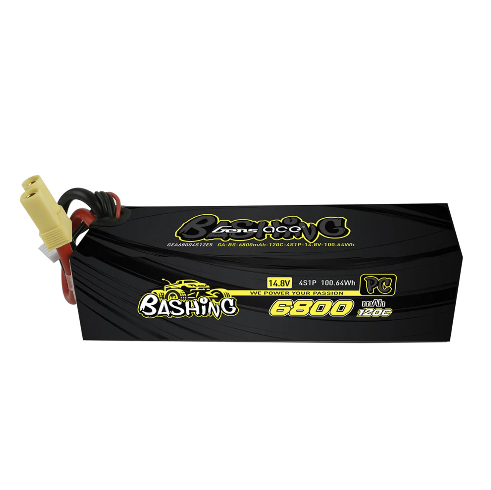 Gens ace 6800mAh 14.8V 120C 4S1P Bashing  Lipo Batterie mit EC5 Stecker GEA68004S12E5
