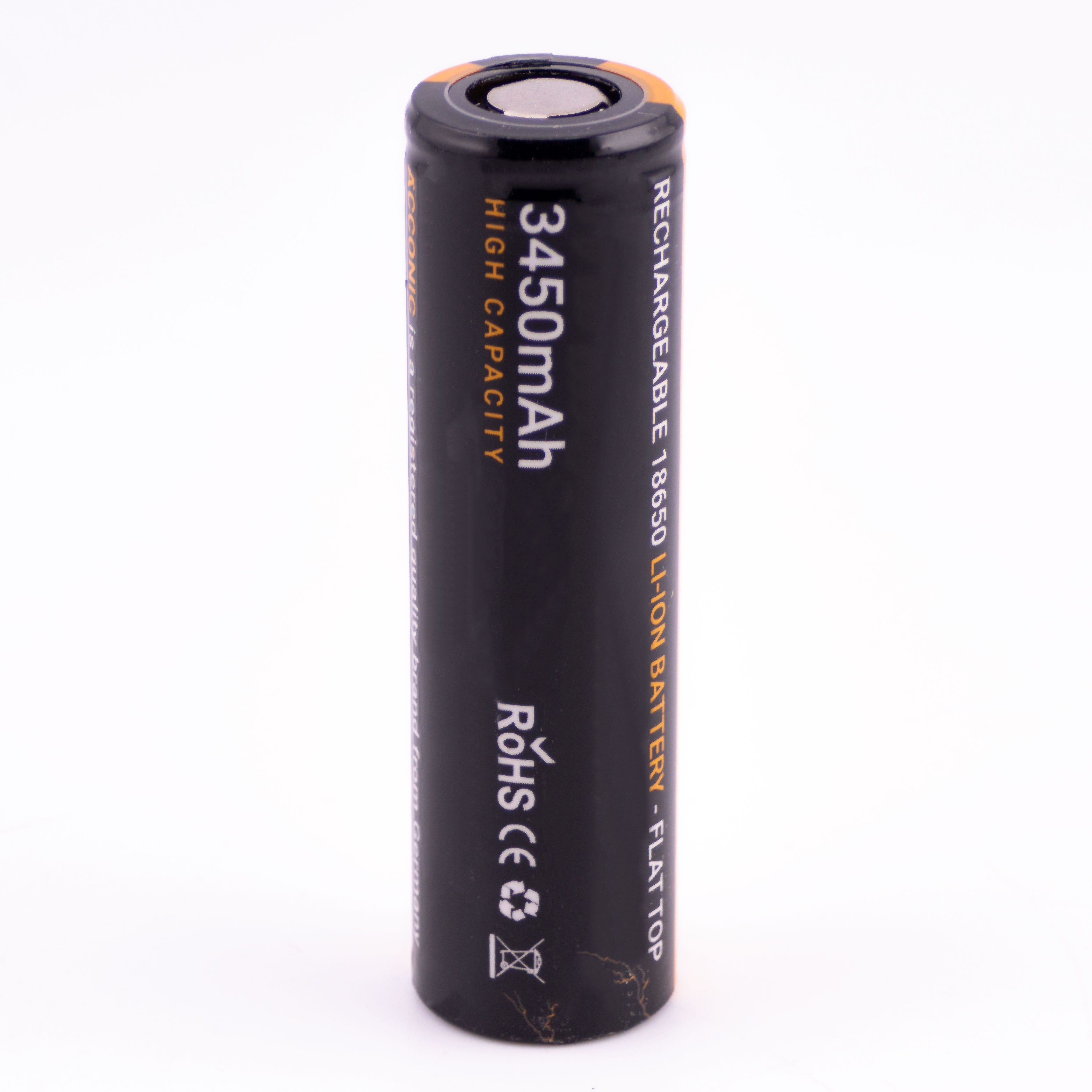 Acconic 3450mAh 3.7V 18650 Zelle Li-Ion Akku ungeschützt flattop (Ersetzt: INR18650-35E) – Bild 4