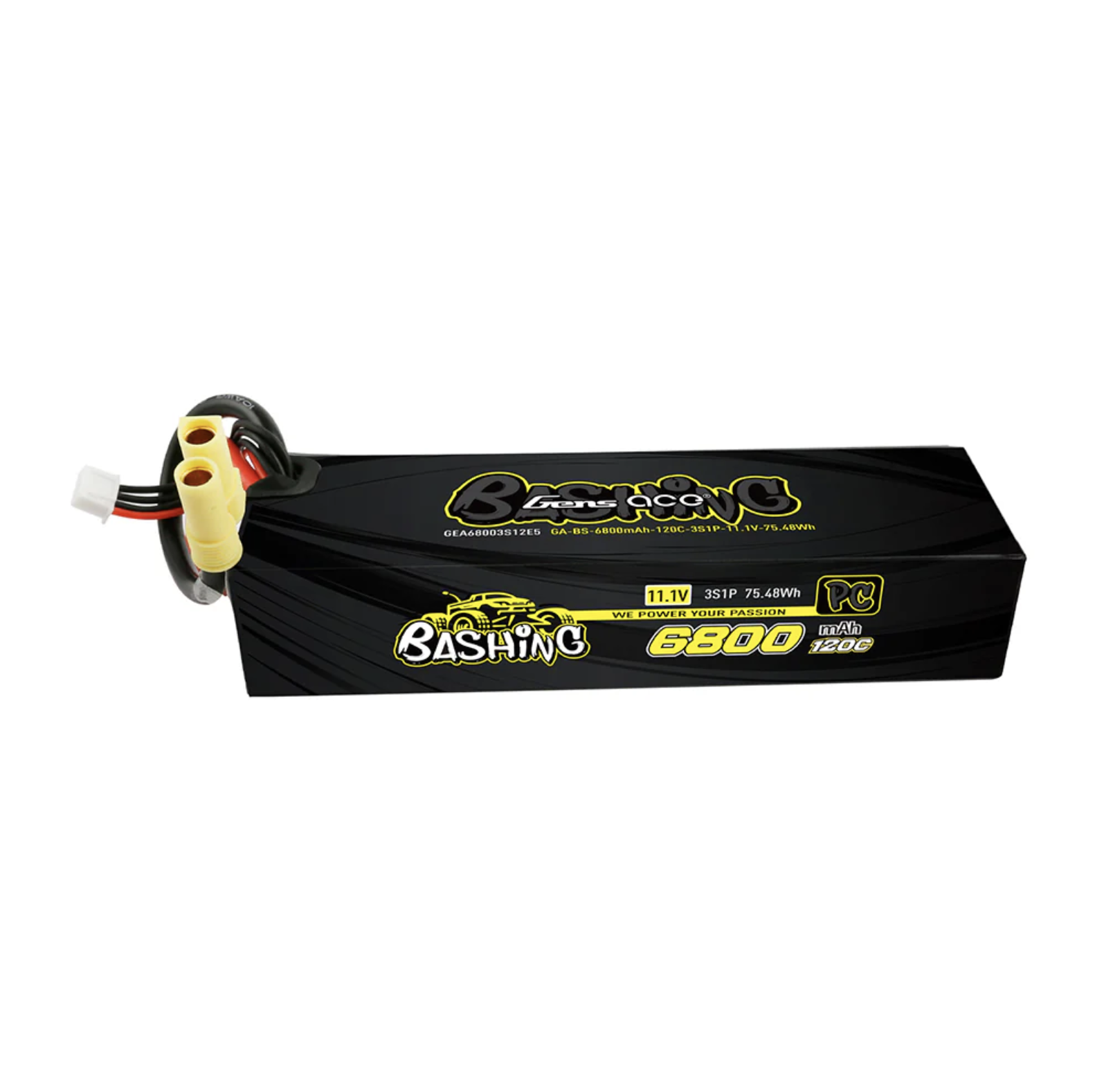 Gens ace 6800mAh 11.1V 120C 3S1P Bashing  Lipo Batterie mit EC5 Stecker GEA68003S12E5