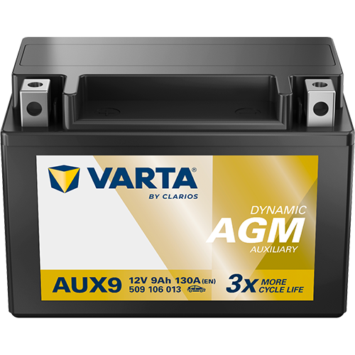 Varta AUX9 DYNAMIC AGM 509 106 013 Stützbatterie 9Ah (Silver Dynamic)