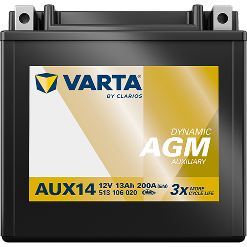 Varta AUX14 DYNAMIC AGM 513 106 020 Stützbatterie 13Ah (Silver Dynamic) – Bild 3