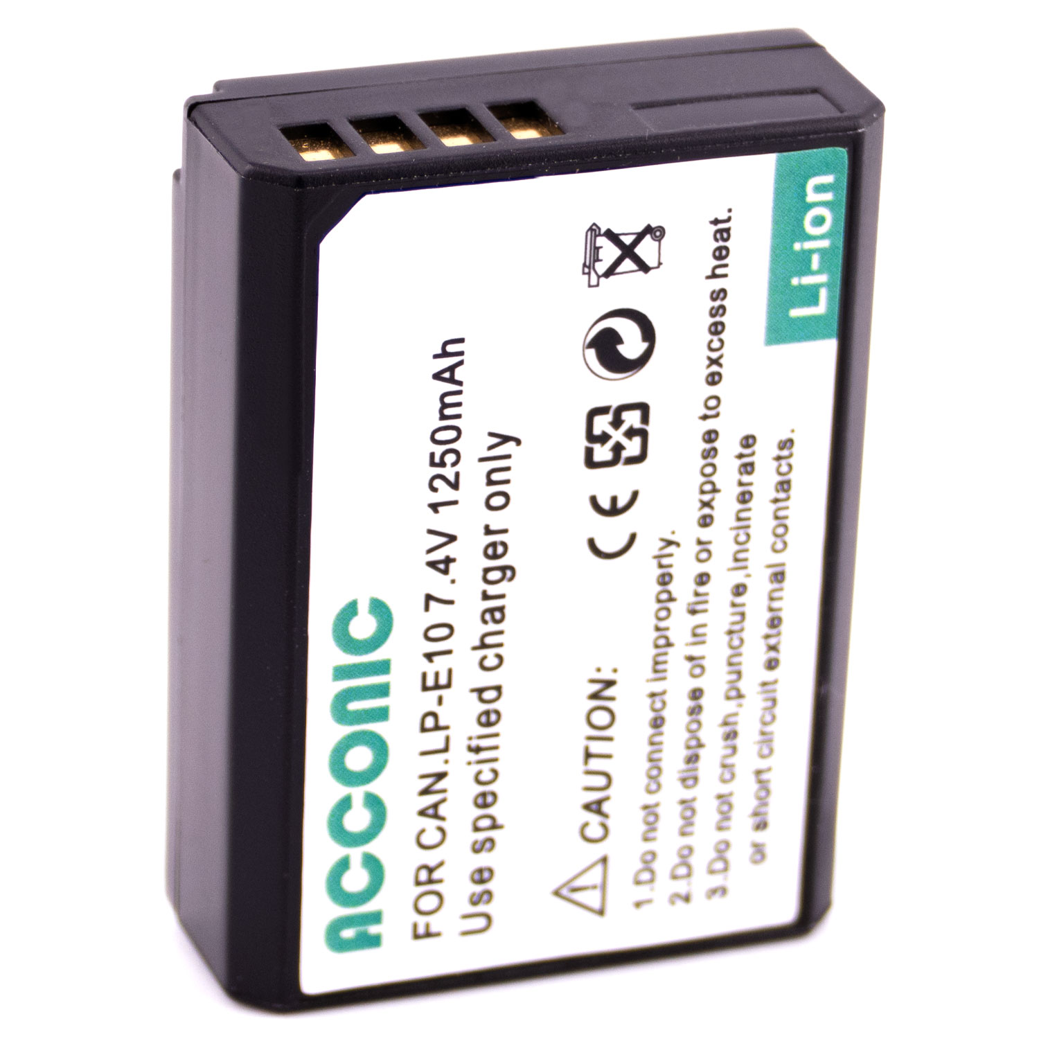 Acconic Photon Series LP-E10 Ersatz Akku für Canon LP-E10 EOS 1200D EOS1100D T3 X50
