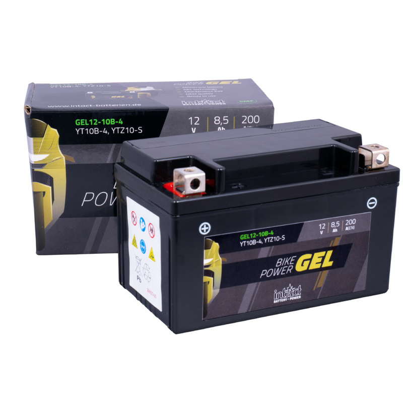Intact GEL12-10B-4 Bike-Power GEL 8,5Ah Motorradbatterie (DIN 50922) YTZ10-S, YT10B-4 – Bild 2